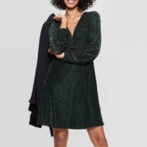 A New Day Velour Polka Dot A line dress Sz S- NWT